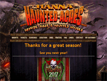 Tablet Screenshot of hannahauntedacres.com
